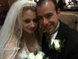 Blanca y Carlos el día de su boda.