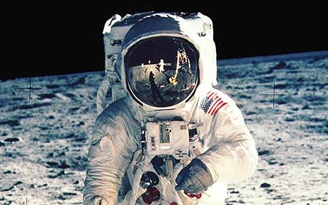 Sin Aldrin esta famosa foto de Armstrong no se hubiera tomado.  